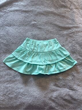 Okie Dokie Toddler Girls Size 2T Mint Green Tiered Ruffle Skort Built-In Shorts